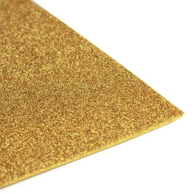 China Easy to Cut Wholesale Eva Foam Sheets 2mm Yellow and Glitter 12X18 or 16X18 Eva Kids Craft Craft Eva Foam Sheet for Outsol for sale