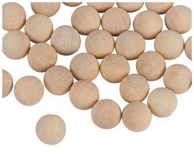 China Europe Wooden Ball Unfinished Mini Round Craft Balls Wooden Beads for DIY Projects Kids Arts and Crafts Supplies for sale