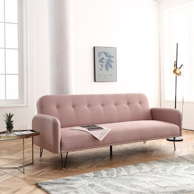 China Wholesale Home Room Comfortable Furniture Pink Sofa Cum Bed Modern Living Room Sofa Set for sale