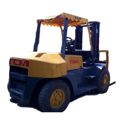 China Construction machinery TCM FD80 high operating efficiency diesel used forklift cheap used forklift for sale for sale