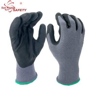 China SRSAFETY Breathable Hands Protected Foam Nitrile Plam Safety Working Gloves With CE Certificate for sale