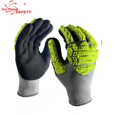 China TPR Bonded or Heat Sealed Gloves SRSAFETY Bonded TPR Gloves Impact Resistant Gloves and Cut Resistant Gloves for sale