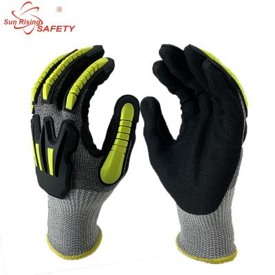 China Anti-impact SRSAFETY ISEA 138 Impact Gloves/TPR Cut Resistant Gloves Mechanical Gloves for sale