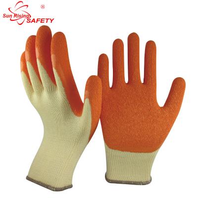 China Ply Finish SRSAFETY 10g Polyester Palm Ply Latex Forest Plantation Coated Work Glove for sale