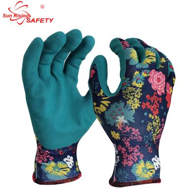 China SRSAFETY Garden Gloves Gardening Sponge Rubber Coated Gloves Mud Shield Gloves for sale