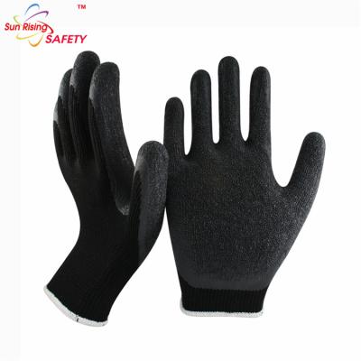 China SRSAFETY Durable 10G Knitted Wear Construction Use Latex Rugged Working Glove for sale