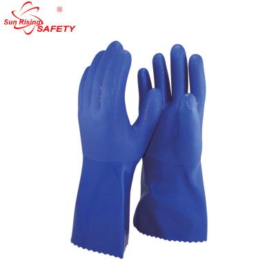 China SRSAFETY Chemical High Quality PVC Fishing Gloves / Hand Gloves for sale