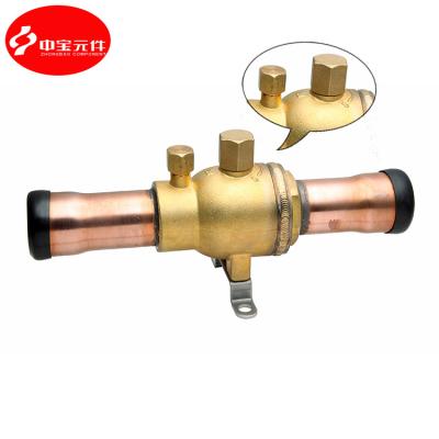 China General HVAC Heat Pump Parts Right Way Type Ball Valve Refrigeration Service Valve Te koop