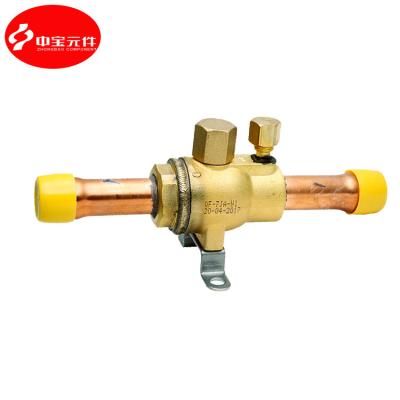 China General Air Conditioning Ball Spare Parts Refrigeration Shut Off Valve With Access Filling Te koop