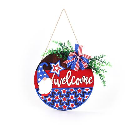 China Holiday decoration & Front Door Welcome Sign Tree Factory Outlet Artificial National Day Three Dwarfs Independence Day Gift Indoor Outdoor Ornament for sale