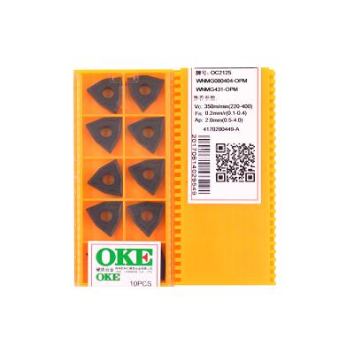 China Inserts WNMG080404-OPM OC2125 100% Original OKE Brand Carbide Internal External Spinning Insert With Best Quality 10pcs/lot for sale