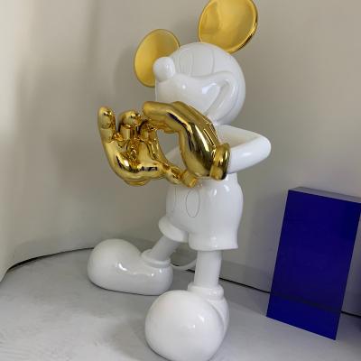 China China 2023 Large Cute Mickey Sculpture Customizable Indoor Outdoor Indoor Cartoon Garden Decorative Ornaments For Sale for sale