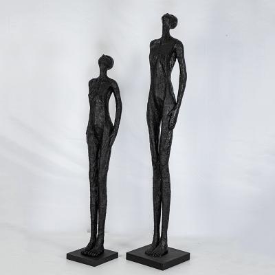 China Modern Decorative Elegant Sculpture Design Resin Led Floor Lamp Statue Stand Floor Lights For Lobby Exhibition Hall Decoration Floor Light for sale