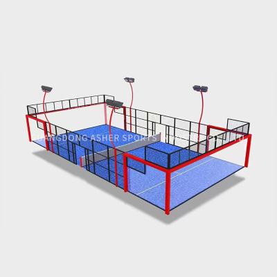 China Profesional visible de las pistas de tenis del LED Padel a prueba de mal tiempo para la bola en venta