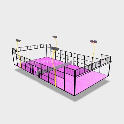 China Weatherproof Padel Tennis Courts Modern Synthetic Standard Size for sale