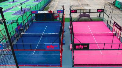 中国 Synthetic Grass Surface 10*20m Paddle Tennis Curved Grass 13mm Sports Artificial Turf 販売のため