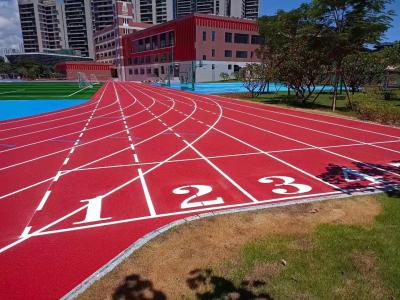 China High Friction IAAF Running Track For Cement Concrete Or Bituminous Concrete With Drainage And UV Resistant zu verkaufen