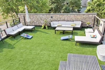 중국 Garden Artificial 35mm Grass Turf Natural Looking Synthetic Turf 판매용