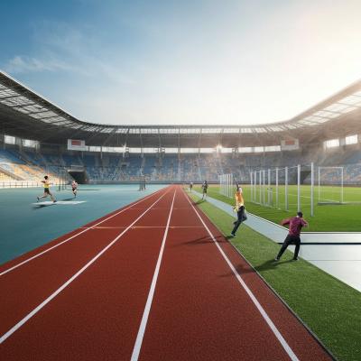 China IAAF Certified Shock Absorbing Running Track With Drainage And UV Resistance for sale