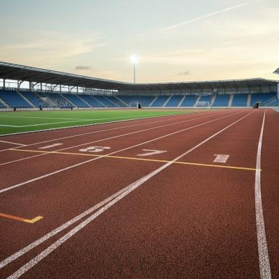 China IAAF-Laufbahnen für Betonsubstrate mit UV-Widerstand und Reibung zu verkaufen