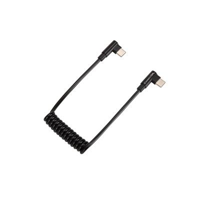 China Custom Video Game Player Spring Coiled Type C to Type C Extension Cable for Charger Adapter Data Wire Data Cable for sale