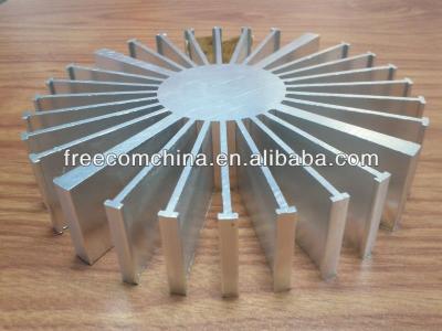 China Aluminum Radiator Fin Radiator / Radiator Freecom Extrusion Pin / Silver Anodized Aluminum Radiator for sale