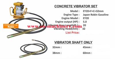 China 5.0HP Robin Gasoline Concrete Vibrator, EY20 Petrol Motor With CE Used For Concrete Vibrator for sale