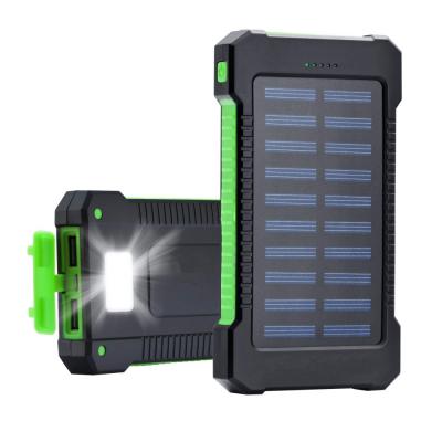 China Waterproof Solar Power Bank Sloar Panel Charging Bank 8000mah External Power Bank Phone Charger With Compass for sale