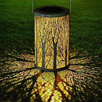 China High Quality Waterproof Vintage Metal Outdoor Solar Garden Light Hanging On Table Solar Tree Shade Light for sale