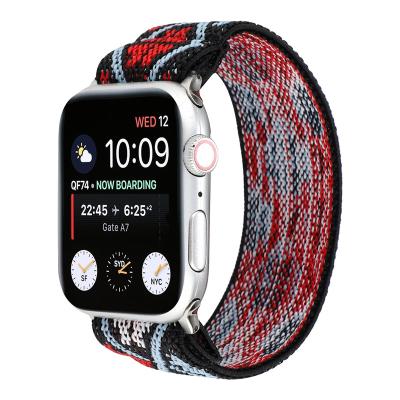 China Aztec Style Solo Adjustable Stretch Buckle Strap Stretch Rubber Bands Stretch Band For Apple Watch Band 42mm 38mm for sale