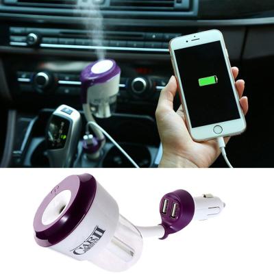 China Dual Left Filling Purifier Mini Car Air Humidifier USB Essential Oil Aroma Mist Diffuser for sale