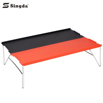 China Wholesale Ultralight Foldable Small Rise Table Camping BBQ Beach Camping Folding Outdoor Cooking Camp Aluminum Mini Table for sale