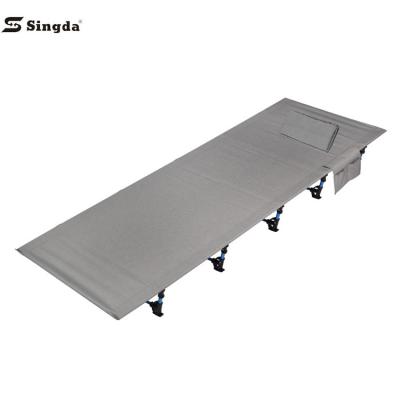 China Alumiunm 7075+Nylon+300D Oxford With PU Coating Singda OEM Oxford Portable Aluminum Outdoor Sleep Camping Cradle Folding Adjustable Camping Cradle Bed For Camping for sale