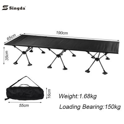 China Adjustable Ultralight Portable Aluminum Army Military Cradle (Height) Folding Camping Bed For Adults for sale