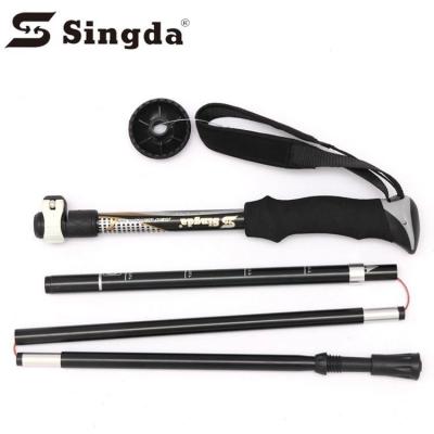 China Sierra Travel Trekking Mountain Folding Pole Multifunctional Increasing Foldable Stick Trekkingpole Trekking Walking Poles for sale