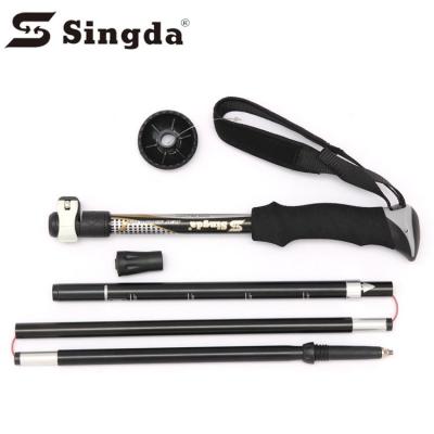 China Trekking Customized High Quality Telescopic Folding Aluminum Trekking Canes Cheap Hiking Pole for sale