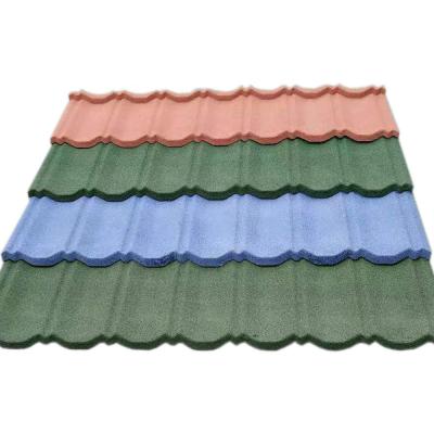 China Waterproof Colorful Stone Coated Building Materials Metal Roof Tiles Low Price for sale