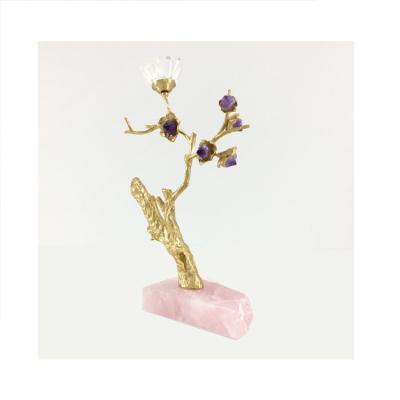 Cina ODM di lusso Crystal Tree Decorative Art Craft del rame in vendita