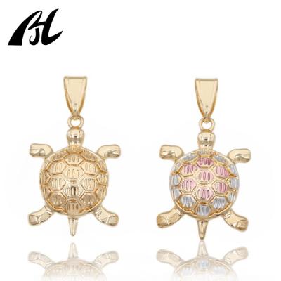 China Oro Laminado Religious Turtle Pendant Necklace Copper Alloy Plated 18K Gold Pendant Religious Necklace Jewelry for sale