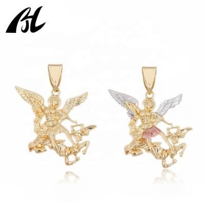 China Goldfilled Saint Michael Charm Pendants of Cadena San Miguel 14K 18K Religious Trendy Religious Jewelry for sale