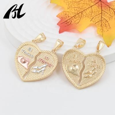 China 2022 Latest Design New Couple Religious High Heels Pendant Heart 14K Gold Plated Religious Jewelry Necklace for sale