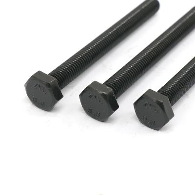 China factory direct sales 10B21 custom all sizes ISO4017 8.8 full thread hex head bolt black for sale