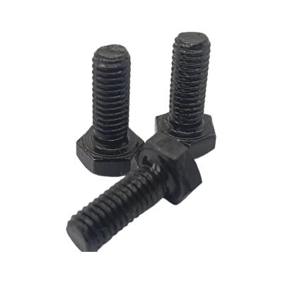 China 10B21 DIN933 10B21 Full Thread Black High Tensile Hex Bolt Grade 8.8 Top Price for sale