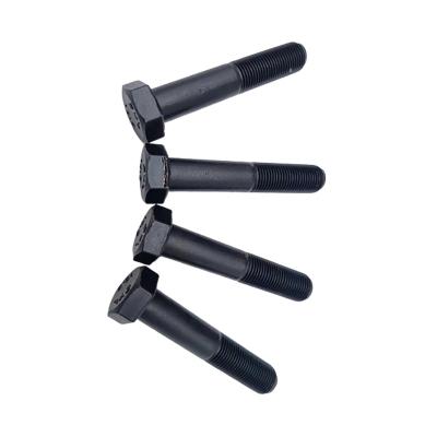 China Hot Selling Black 40Cr Carbon Steel Hex Bolts DIN931 Gr10.9 Thread High Tensile Half Hex Bolts And Nuts for sale