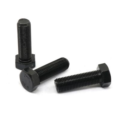 China high tensile 35CrMo carbon steel din933 12.9 thread full size large hex head bolts for sale