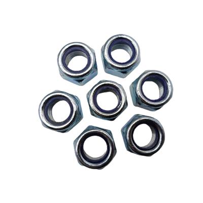 China DIN985 M8 M12 Heavy Industry Porcelain Carbon Steel Galvanized Insert Lock Nylon Gr6 Hex Flange Nut Full In Specifications for sale