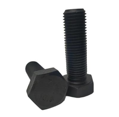 China Hot Sale Black Gr10.9 DIN933 Large Sizes Hex Bolts For House Buildings for sale