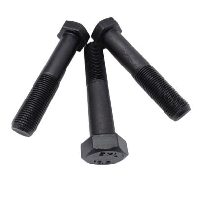 China 40Cr Carbon Steel Bolt DIN960 Hexagon Bolt Black Oxide High Strength Grade 10.9 for sale