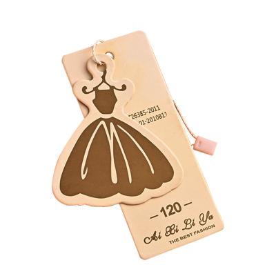 China High Quality Sustainable Custom Dress Swing Dress Bag Sustainable Hair Clothing Luxury Natural Paper Hang Tag for sale