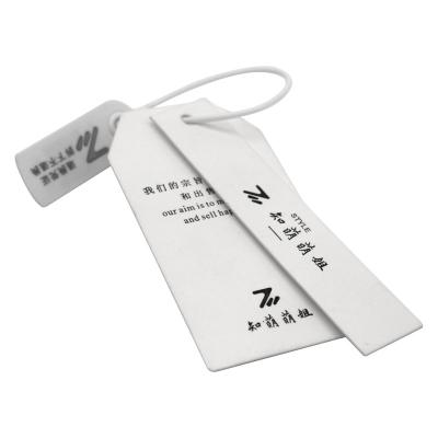 China Viable Washable Card Size Logo Cutout Name Print Tag Label Price Neck Label for sale